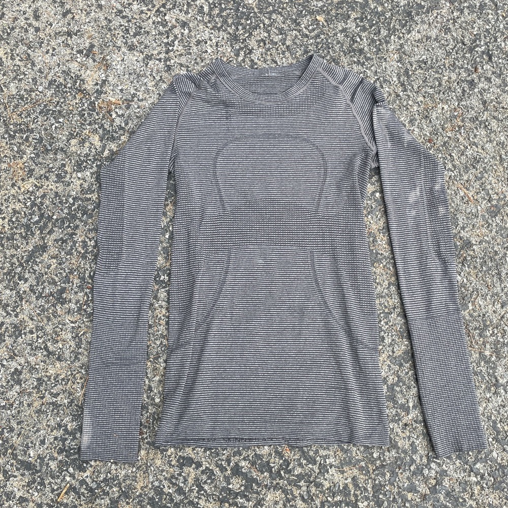 Grey Size 4 Lululemon Swiftly Tech Long Sleeve